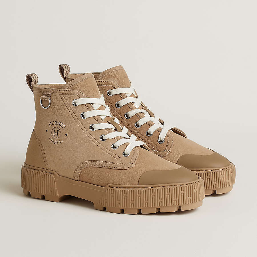 【洗練されたデザイン】HERMES★Bottines Itineraire HERMES Itineraire high top short boots shoes #38 H241177Z